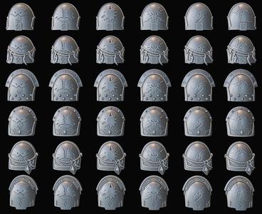 Viking Warrior Shoulder Pads Set03  Re-Upload