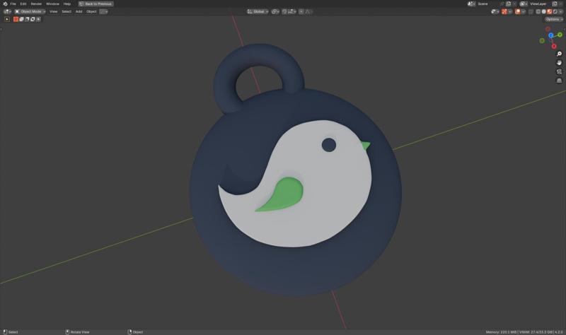 Desktop Keyrings - Budgie Desktop Logo