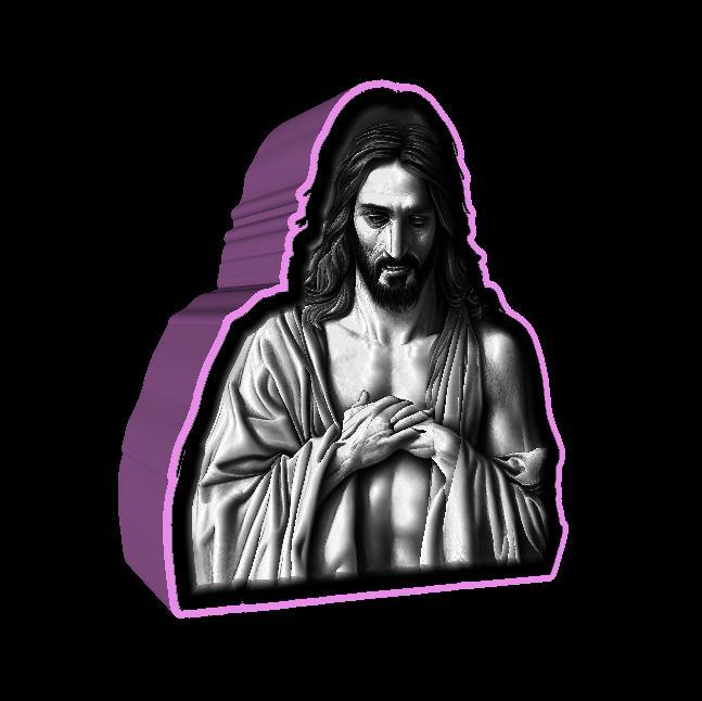 Lightbox with an Jezus lithophane