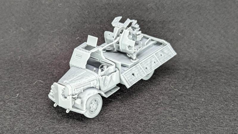 Destroyed Opel Blitz 3t with FLAK38 20mm with armored cab (Germany, WW2)