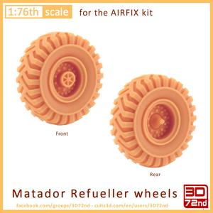 3D72ND - 1/76TH SCALE MATADOR REFUELLER WHEELS