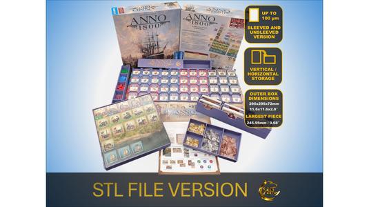 ANNO 1800 The Board Game Organizer, ANNO 1800 Insert, Premium Storage Solution for games - STL file for 3d printing