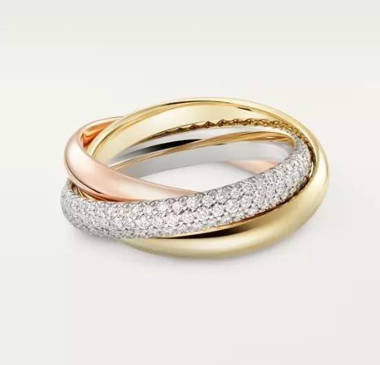 Cartie Trinity ring classic model half paved