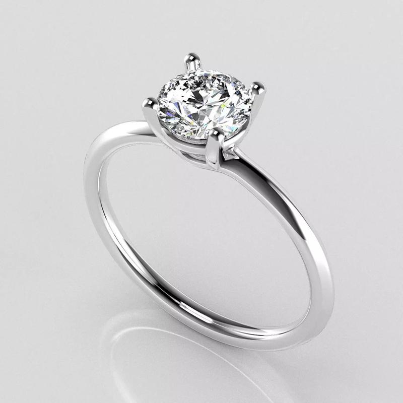 Classic Solitaire Ring - 5-8 mm Round -75 ct points