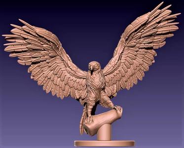 FALCON bird with wings spread out