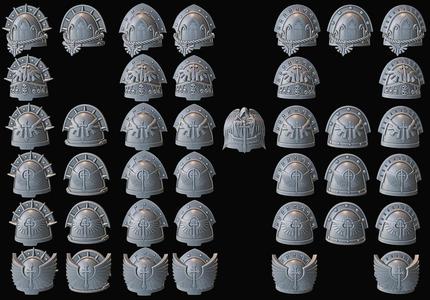 Green Knight Veteran Shoulder Pads Set Re-Upload