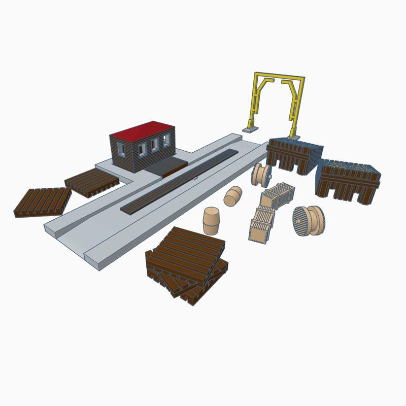 Marklin mini-club 8985 1/220 (z-scale) Freight yard accessories (replacement parts)