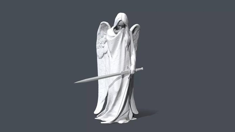Printable  Angel Statue