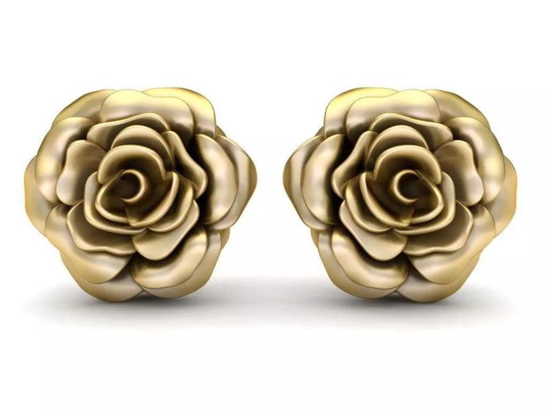 Rose Earrings - 250401CGJ