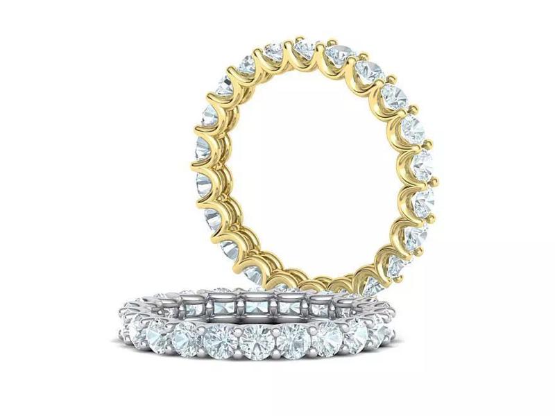 Eternity  Diamond Ring 3d model many sizes
