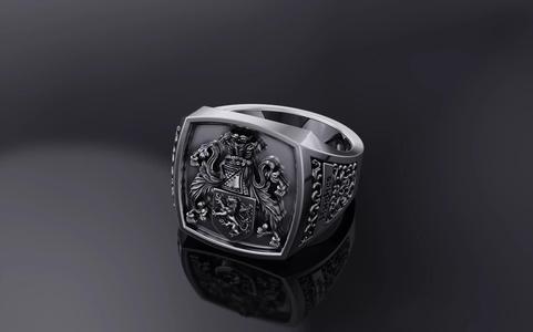 FAMILY CREST RING 3D MODEL