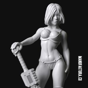 Dom Series 01c - Sexy Commissar Girl with Chainsaw Sword