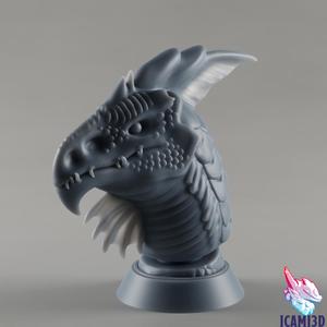 White dragon bust