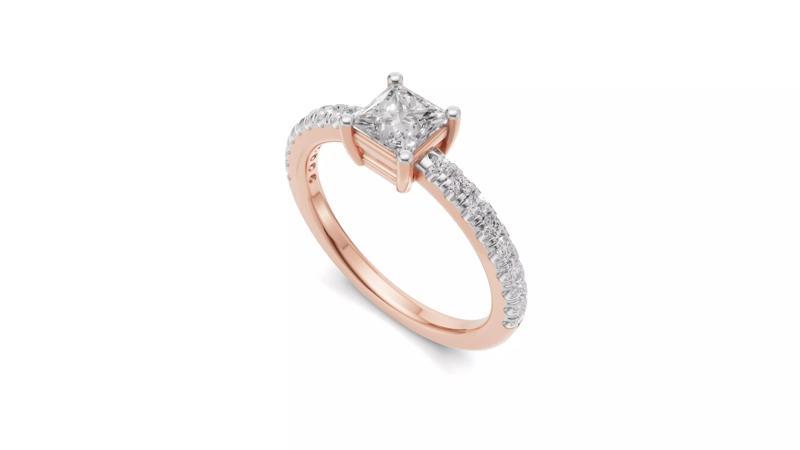 Engagement Ring with Cushion Diamond