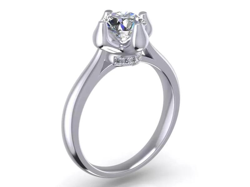 Engagement Ring  STL File Format ready For 3D Printing - CC60