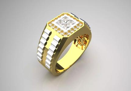 Luxury man Rolex design diamond ring model ror0024