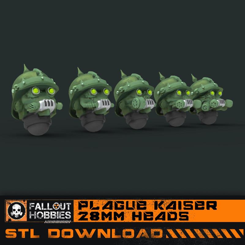 28mm Plague Kaisers Heads