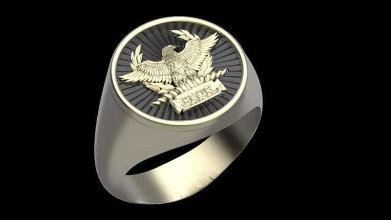 ring EMBLEM Roman Empire SPQR