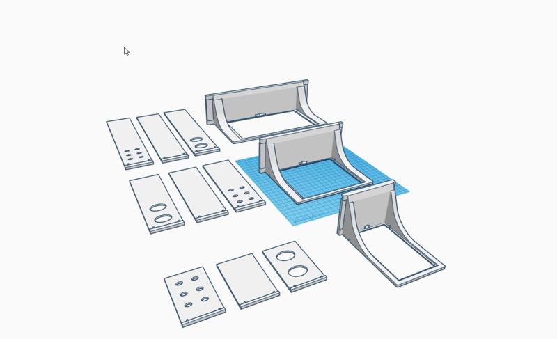 Bathroom cover tablet for single, double and triple outlet with slider extension tablets, wire holes and smartphone/pad groove