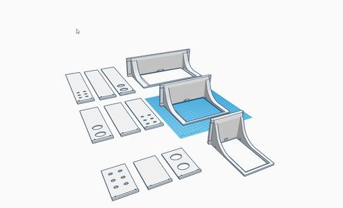 Bathroom cover tablet for single, double and triple outlet with slider extension tablets, wire holes and smartphone/pad groove