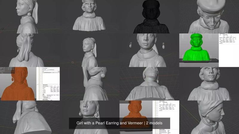 Girl with a Pearl Earring and Vermeer 3D Model Collection