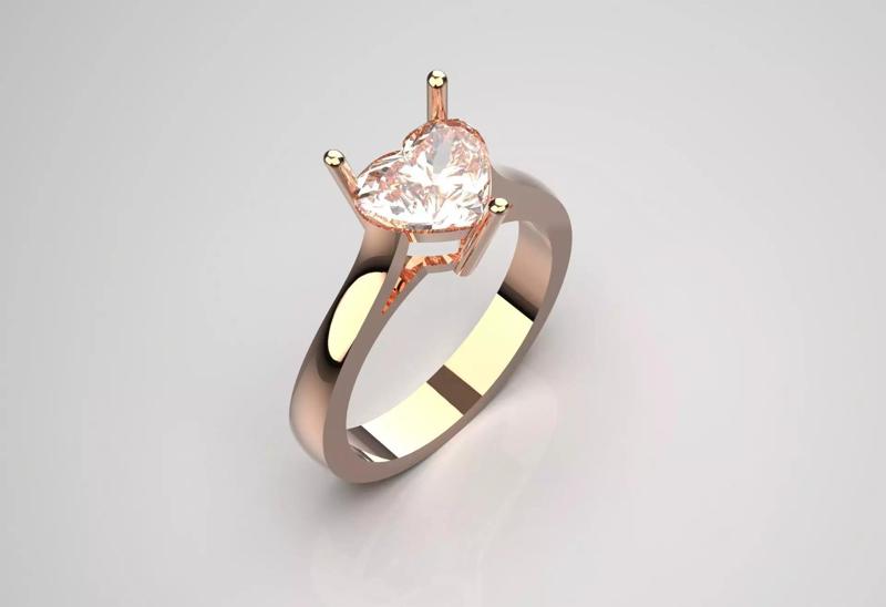 heart solitaire ring sr0033