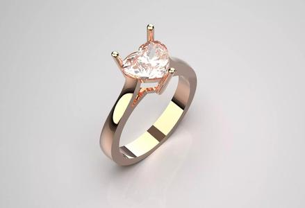 heart solitaire ring sr0033