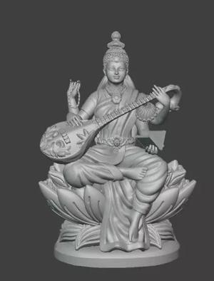 Goddess Saraswati Hindu Murti of Knowledge and Arts