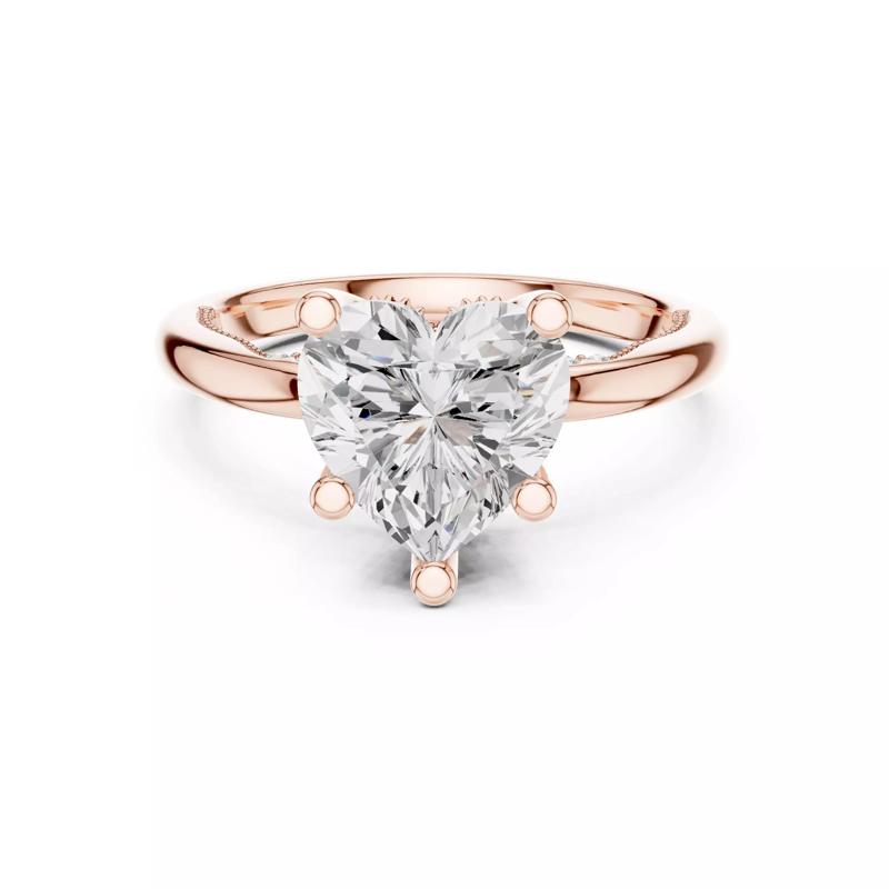 Heart Cut Diamond Engagement Wedding Ring 3DM STL Video