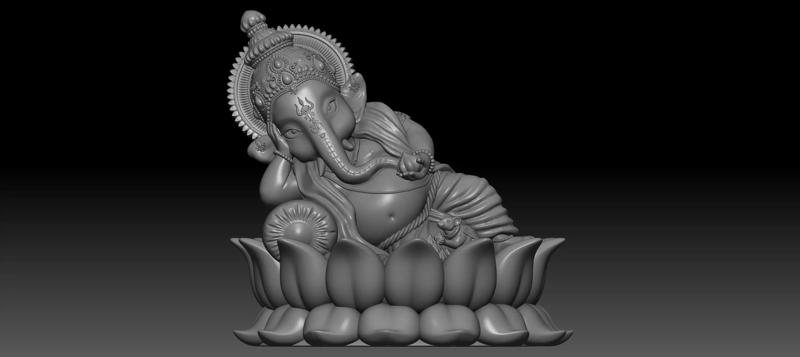 ganesh ji hindu god idol for 3d print