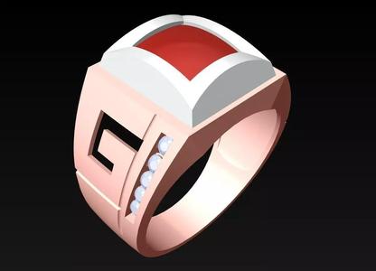 Rectangular Stone Rings - Mens Rings - N3268