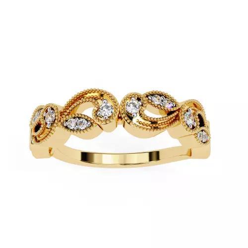 Printable 3D jewelry model of Solitaire Lady Ring with Diamond