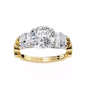 Printable 3D jewelry model of Solitaire Lady Ring with Diamond