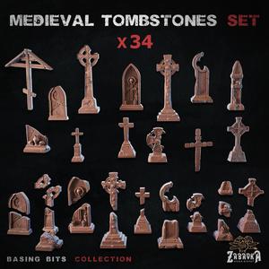 Medieval Tombstones - Basing Bits