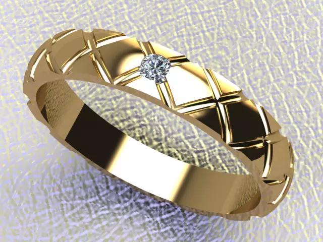 QUILTED BAND WITH ONE STONE