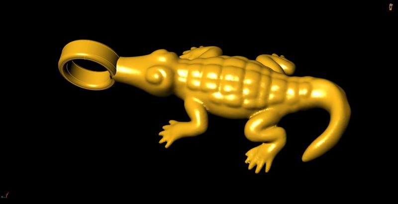 crocodile pendant charm