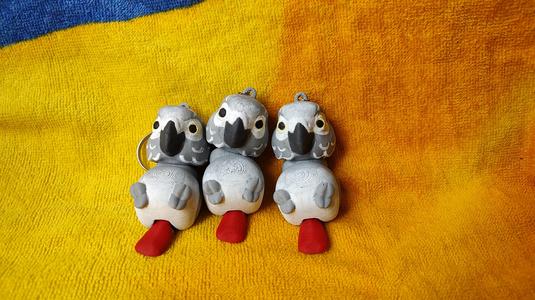 African Grey Keychain