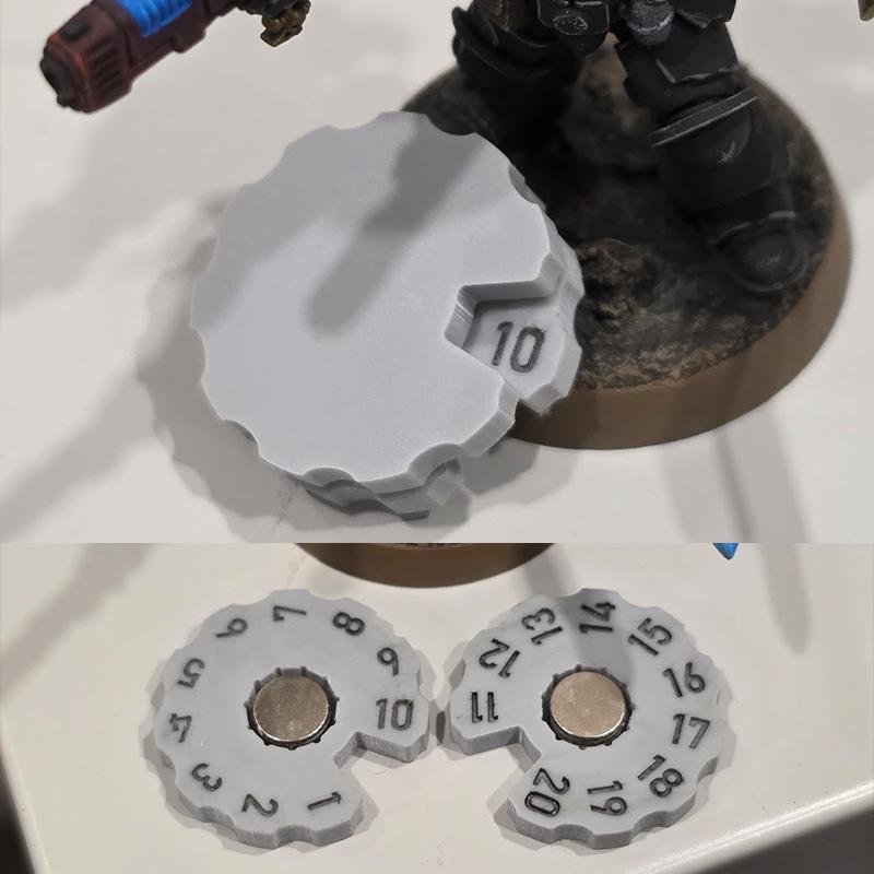 Kill Team 1-20 Rotating Wound Counter