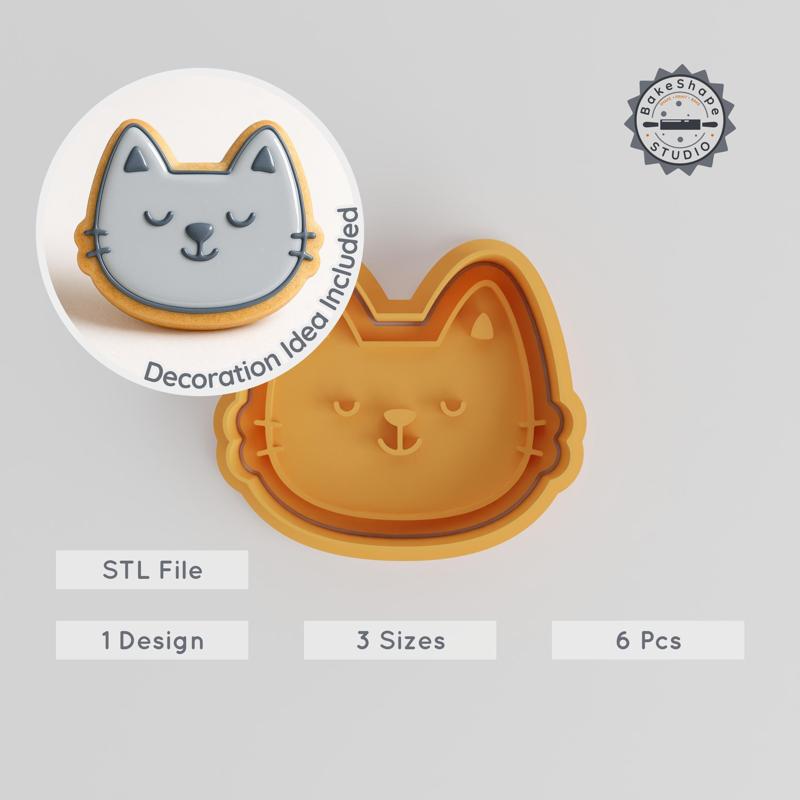 Peace Shape Cutter & Stamp, Perfect for Cookies & Fondant, 3 Sizes, 6-Piece Set