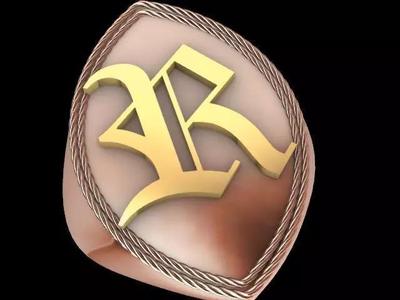 r alphabet ring stl ring verified