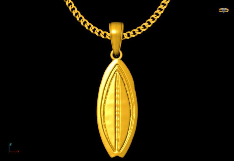 surfboard pendant charm