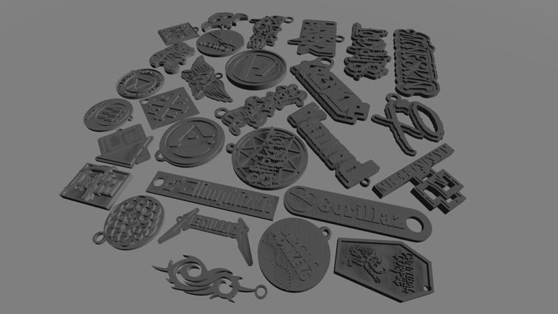 Set 29 Rock Band Keychains