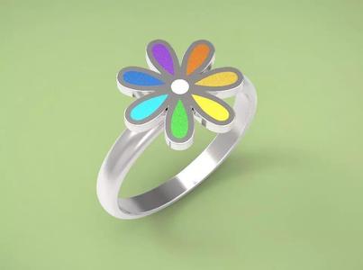 Ring rainbow flower