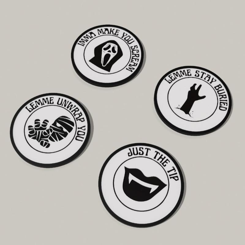 SPICY HALLOWEEN COASTERS - POSAVASOS