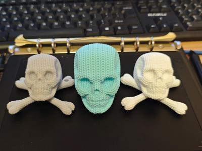 Skull - Knitted + lowpoly