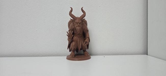 Halloween Wooden Krampus – Rustic Demon Figurine