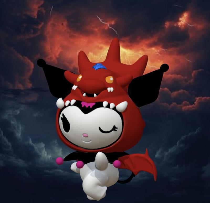 slifer the sky dragon X kuromi