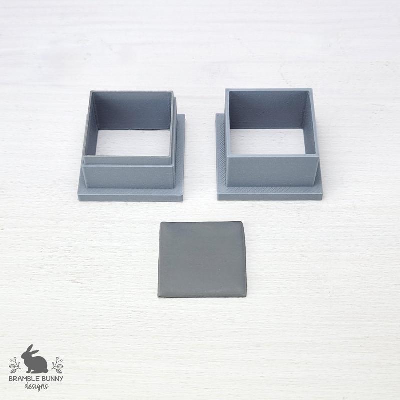 Set Of Eight Square Polymer Clay Cutters (5mm - 20mm)