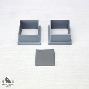 Set Of Eight Square Polymer Clay Cutters (5mm - 20mm)