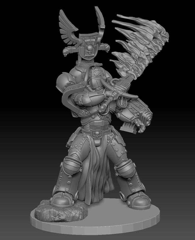 Steel Sanctifier 10 Sgt – Modular Sci-Fi Warrior (STL, 15 Parts)